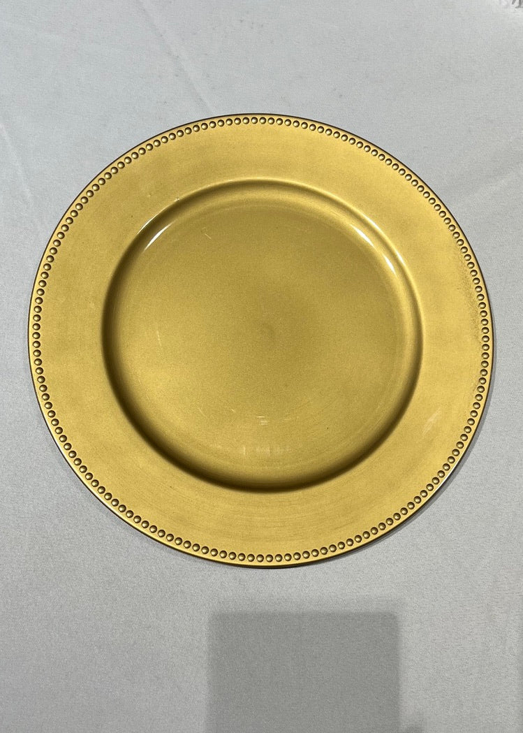 Gold Beaded Charger