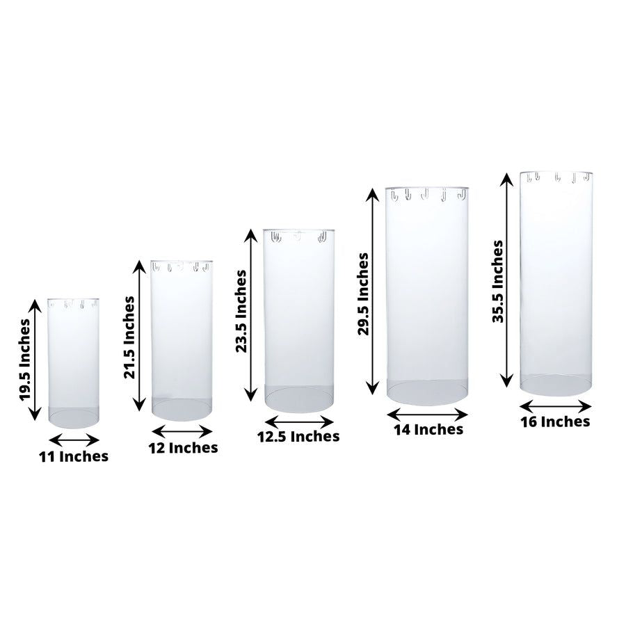 Acrylic Cylinder Box- Set of 5
