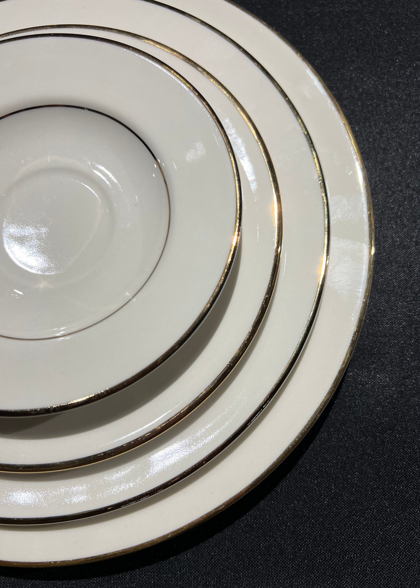 Gold Rim Saucer Plate