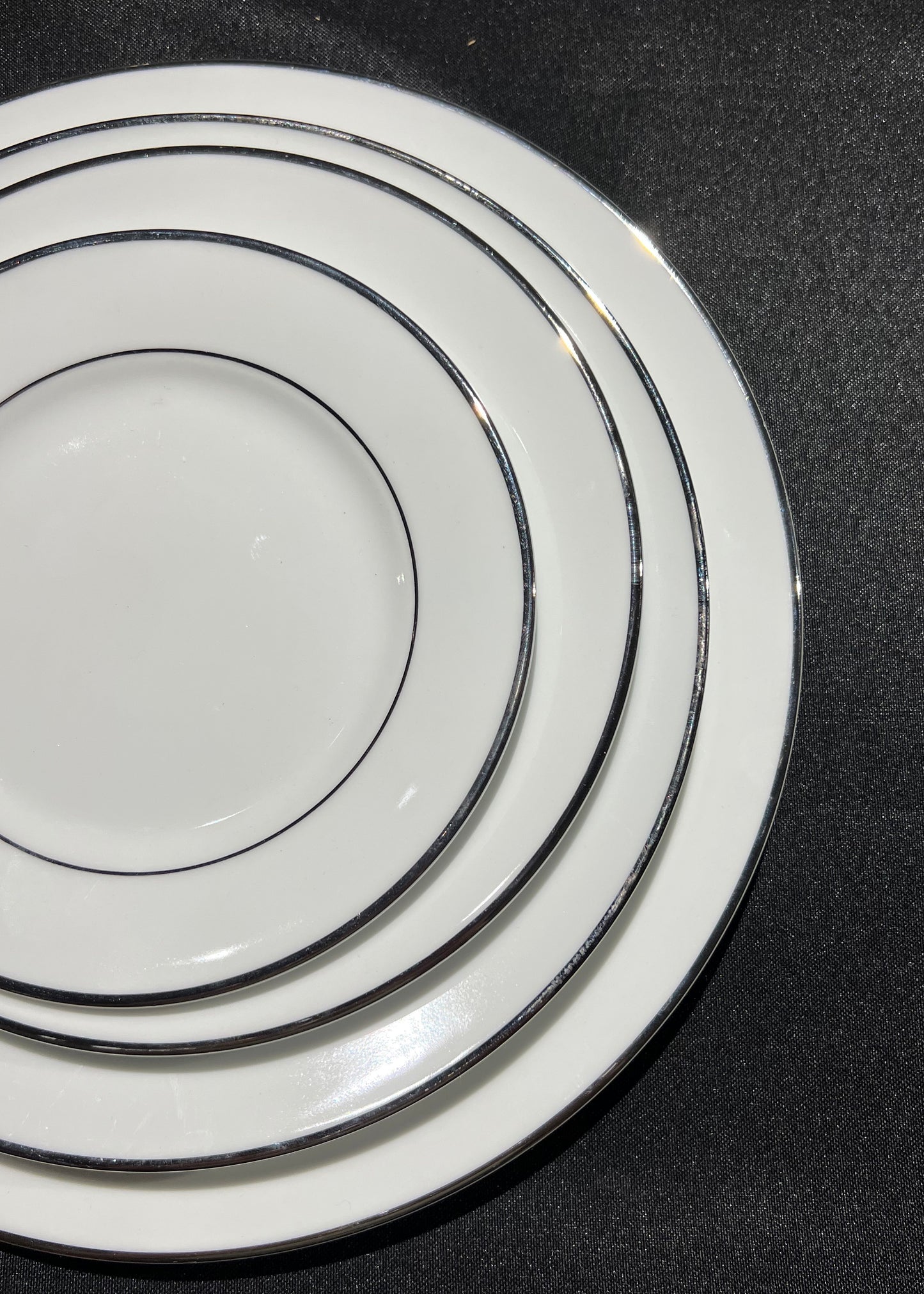 Silver Rim Salad Plate