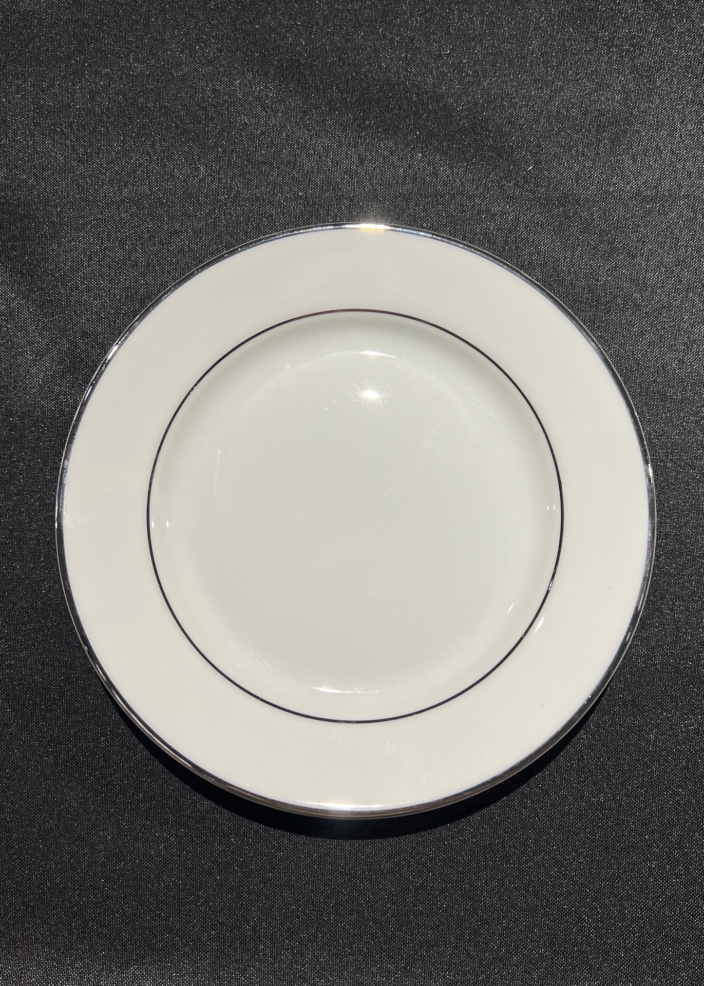 Silver Rim Saucer Plate